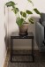 Beistelltisch >Barossa< in schwarz, MDF, Stahl - 40x45x40cm (BxHxT)