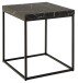 Beistelltisch >Barossa< in schwarz, MDF, Stahl - 40x45x40cm (BxHxT)