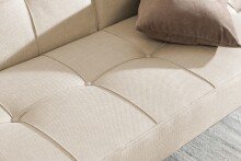 Schlafsofa >Perugia< in Beige, Polyester, Stahl -...