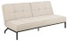 Schlafsofa >Perugia< in Beige, Polyester, Stahl - 198x87x95cm (BxHxT)
