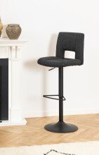 Barhocker >Sylvia< (2er-Set) in Grau, Polyester,...