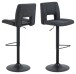 Barhocker >Sylvia< (2er-Set) in Grau, Polyester, Stahl - 41,5x115x52cm (BxHxT)
