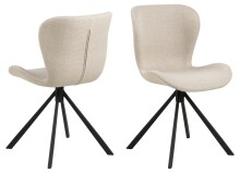 Schalenstuhl >Batilda -A1< (2er-Set) in Beige -...