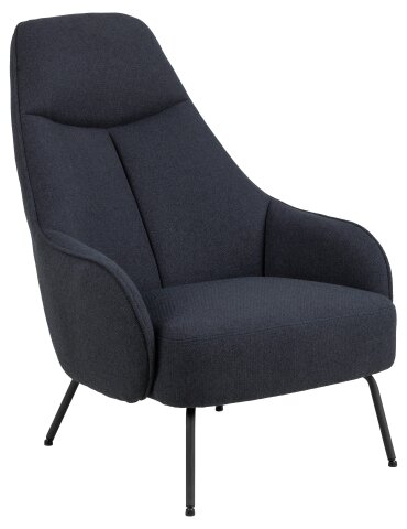Loungesessel >Texas< in Blau, Polyester, Stahl - 73x98x92cm (BxHxT)