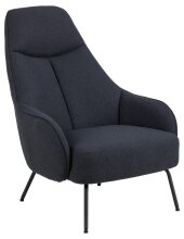 Loungesessel >Texas< in Blau, Polyester, Stahl -...