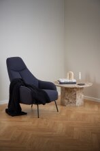 Loungesessel >Texas< in Blau, Polyester, Stahl - 73x98x92cm (BxHxT)