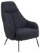 Loungesessel >Texas< in Blau, Polyester, Stahl - 73x98x92cm (BxHxT)