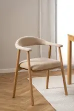 Holzstuhl >Addi< (2er-Set) in Beige, Polyester,...