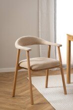 Holzstuhl >Addi< (2er-Set) in Beige, Polyester,...