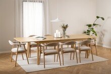 Holzstuhl >Addi< (2er-Set) in Beige, Polyester, Massivholz - 56x75,5x54 (BxHxT)