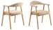 Holzstuhl >Addi< (2er-Set) in Beige, Polyester, Massivholz - 56x75,5x54 (BxHxT)