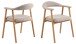 Holzstuhl >Addi< (2er-Set) in Beige, Stoff, Massivholz - 56x75,5x54cm (BxHxT)