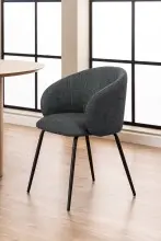 Armlehnstuhl >Eleanor< (2er-Set) in Grau -...