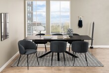 Armlehnstuhl >Eleanor< (2er-Set) in Grau - 56x80,5x54,5 (BxHxT)