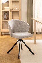Drehstuhl >Pippa< (2er-Set) in Beige, Stoff, Stahl...