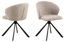Drehstuhl >Pippa< (2er-Set) in Beige, Stoff, Stahl...
