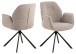 Armlehnstuhl >Aura< in Beige, Stoff, Stahl - 62x90x61cm (BxHxT)