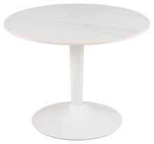 Couchtisch >Malta< in weiss, Keramik, Stahl - 45x60cm (HxD)