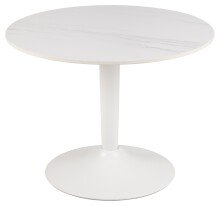 Couchtisch >Malta< in weiss, Keramik, Stahl - 45x60cm (HxD)