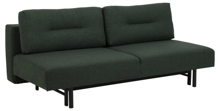 Schlafsofa >Malling< in Grün, Polyester, Stahl - 200x83x105cm (BxHxT)