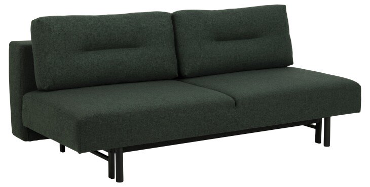 Schlafsofa >Malling< in Grün, Polyester, Stahl - 200x83x105cm (BxHxT)