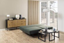 Schlafsofa >Malling< in Grün, Polyester, Stahl - 200x83x105cm (BxHxT)