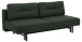 Schlafsofa >Malling< in Grün, Polyester, Stahl - 200x83x105cm (BxHxT)