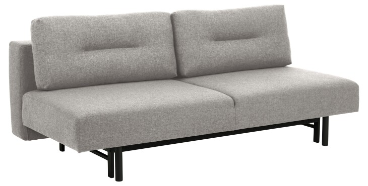 Schlafsofa >Malling< in Grau, Polyester, Stahl - 200x83x105cm (BxHxT)