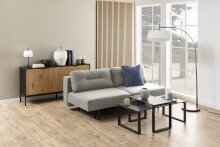 Schlafsofa >Malling< in Grau, Polyester, Stahl -...