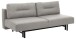 Schlafsofa >Malling< in Grau, Polyester, Stahl - 200x83x105cm (BxHxT)