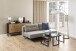 Schlafsofa >Malling< in Grau, Polyester, Stahl - 200x83x105cm (BxHxT)