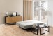 Schlafsofa >Malling< in Grau, Polyester, Stahl - 200x83x105cm (BxHxT)