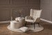 Loungesessel >Redding< in Beige, Polyester, Stahl - 76,5x99x91cm (BxHxT)