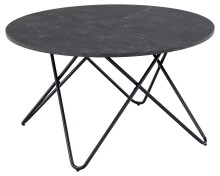 Couchtisch >Wyre< rund, in schwarz, MDF - 45x80cm...