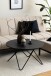 Couchtisch >Wyre< rund, in schwarz, MDF - 45x80cm (HxD)