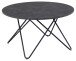 Couchtisch >Wyre< rund, in schwarz, MDF - 45x80cm (HxD)