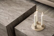 Satztisch >Dice< (2er-Set) in Marmoroptik-Grau, MDF - 100x42x60cm (BxHxT)