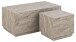 Satztisch >Dice< (2er-Set) in Marmoroptik-Grau, MDF - 100x42x60cm (BxHxT)