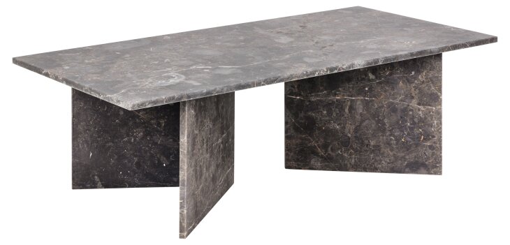 Couchtisch >Vega< aus Naturstein, in Marmor Braun/Grau - 140x42x70cm (BxHxT)