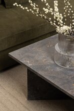 Couchtisch >Vega< aus Naturstein, in Marmor Braun/Grau - 140x42x70cm (BxHxT)