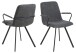 Armlehnstuhl >Selina< (2er-Set) in Grau, Stoff - 55,5x85x50,5cm (BxHxT)
