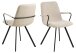 Armlehnstuhl >Selina< (2er-Set) in Beige, Stoff - 55,5x85x50,5cm (BxHxT)