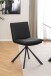 Esszimmerstuhl >Flynn< Sternfuß schwarz, Drehfunktion, in Grau, Stoff - 47x85x59cm (BxHxT)