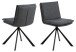 Esszimmerstuhl >Flynn< Sternfuß schwarz, Drehfunktion, in Grau, Stoff - 47x85x59cm (BxHxT)