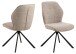 Esszimmerstuhl >Aura< (2er-Set) mit Drehfunktion, in Beige, Stoff - 51x88,5x61,5cm (BxHxT)