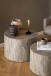 Couchtisch >Dice< (2er-Set) in Struktur Marmor-Grau, MDF-Dekor - 58x40x58cm (BxHxT)
