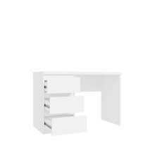 Schreibtisch >NET106< mit 3 Schubladen, in weiß - 108x72,5x50cm (BxHxT)
