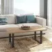Couchtisch >Coffee Tables< in Artisan Eiche Dekor, U-Gestell Metall schwarz - 110x45x60cm (BxHxT)