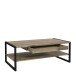Couchtisch >Coffee Tables< mit Ablage, in Stabeiche Dekor, Metallgestell schwarz - 111x40x60cm (BxHxT)