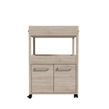 Servierwagen >Home Bar< auf Rollen, in Sonoma Eiche Dekor- 60x88,5x40cm (BxHxT)